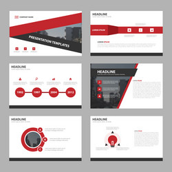 Abstract Red Triangle Presentation Templates vector image
