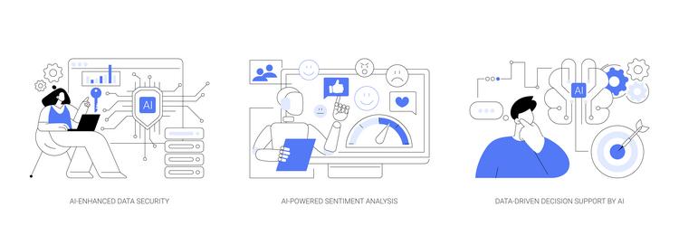 AI Data Security & Analytics vector image
