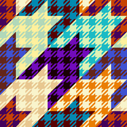Classic Houndstooth Patchwork Pattern vector image