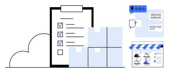 efficient logistics management with checklists vector image