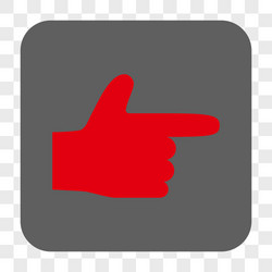 hand pointer right rounded square button vector image