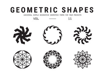 universal geometric shapes set vector