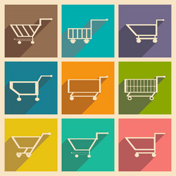 flat with shadow concept and mobile application vector image