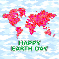 Happy earth day card vector