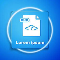 white php file document download button icon vector image