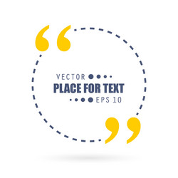 abstract concept empty speech square quote vector image