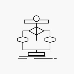 algorithm chart data diagram flow line icon vector image
