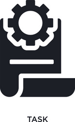 black task isolated icon simple element from vector image
