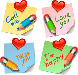 love stickers vector