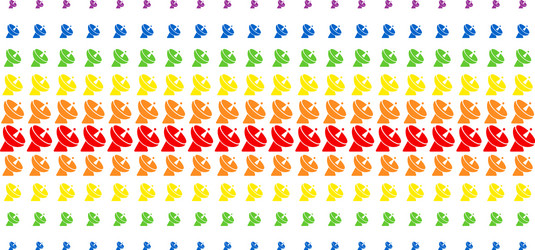 radio telescope shape halftone spectrum array vector image