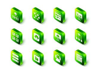 set data stream different files monitor vector image