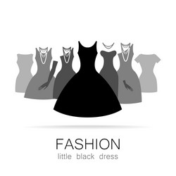 Black dress set Royalty Free Vector Image - VectorStock