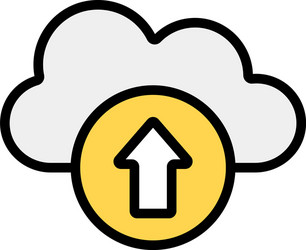 cloud uploading vector image