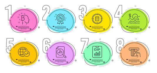 calculator target report document and check vector image
