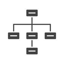 draw hierarchy icon image vector image
