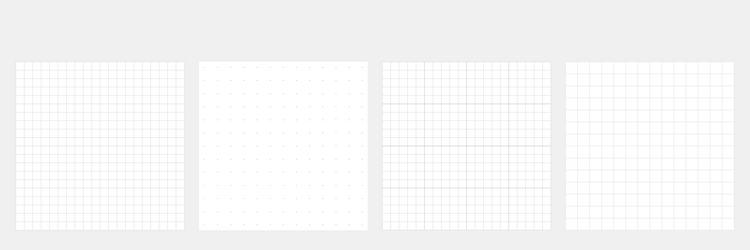 grid background set square graph paper architect vector image