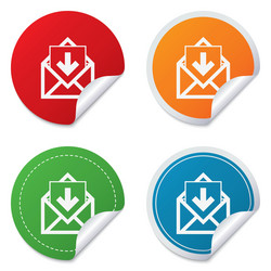 mail icon envelope symbol inbox message sign vector image