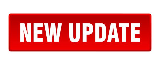 new update button square red push vector image
