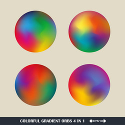 abstract of colorful gradient orbs background vector image