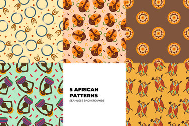 African pattern set Royalty Free Vector Image - VectorStock