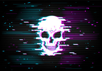 Hacker attack glitch effect Royalty Free Vector Image