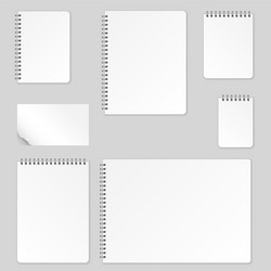 Realistic blank pages notebook vector