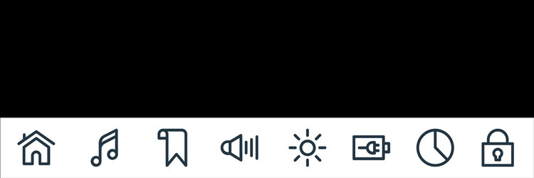 user interface line icons linear set quality vector image