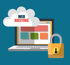 web hosting and cloud computing vector image