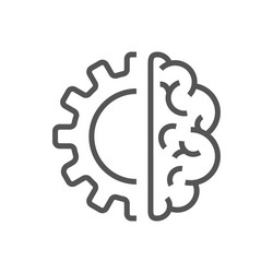 AI Brain Icon - Neural Network vector image