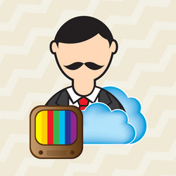 cloud computing design vector image