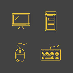 computer devices and peripherals vector image