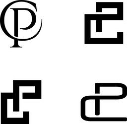 CP Logo Collection - Monogram & Initial Mark vector image