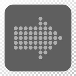 dotted arrow right rounded square button vector image