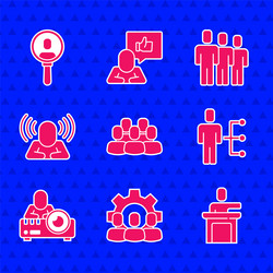 set project team base speaker user of man vector image