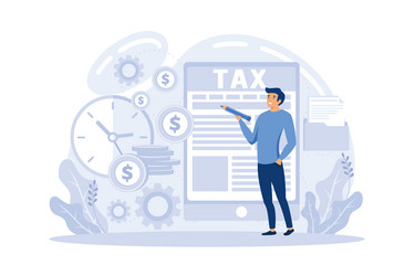 tax software program desktop filing vector image