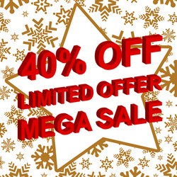 winter sale poster with limited offer mega 40 Vector Image