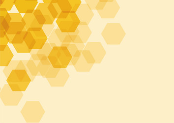 Background design with yellow hexagon shapes vector