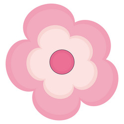 Cute pink flower Royalty Free Vector Image - VectorStock