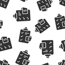 document checklist icon in flat style report vector image
