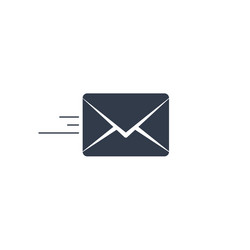 envelope icon isolated flat flying mail symbol vector