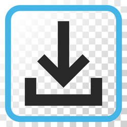 inbox icon in a frame vector image
