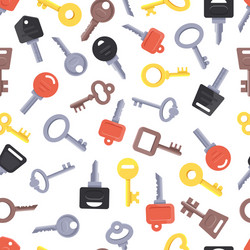 Key Pattern - Decorative Keys vector image