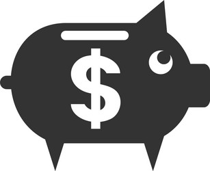 Piggy bank flat icon vector