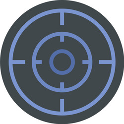 Sniper scope icon flat style vector