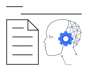 artificial intelligence integrating data vector image