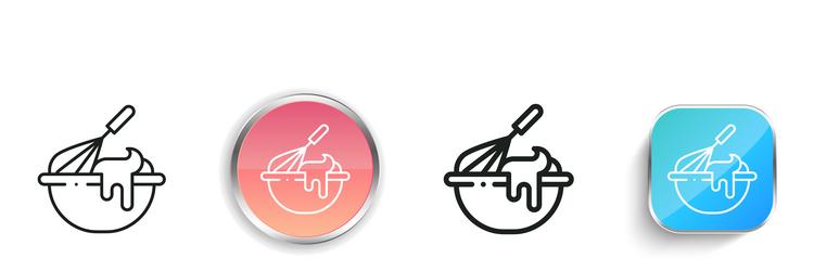 beat icon thin linear regular and button style vector image