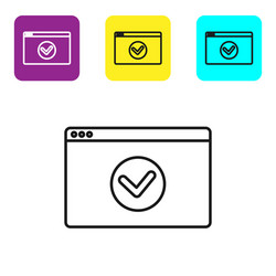 black line secure your site with https ssl icon vector image