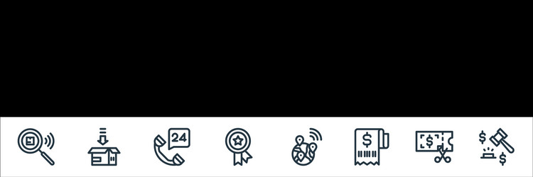 ecommerce line icons linear set quality vector image