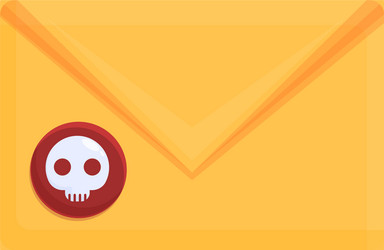 Hacker mail malware icon cartoon style vector