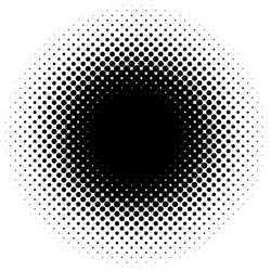 halftone element circular pattern specks vector image
